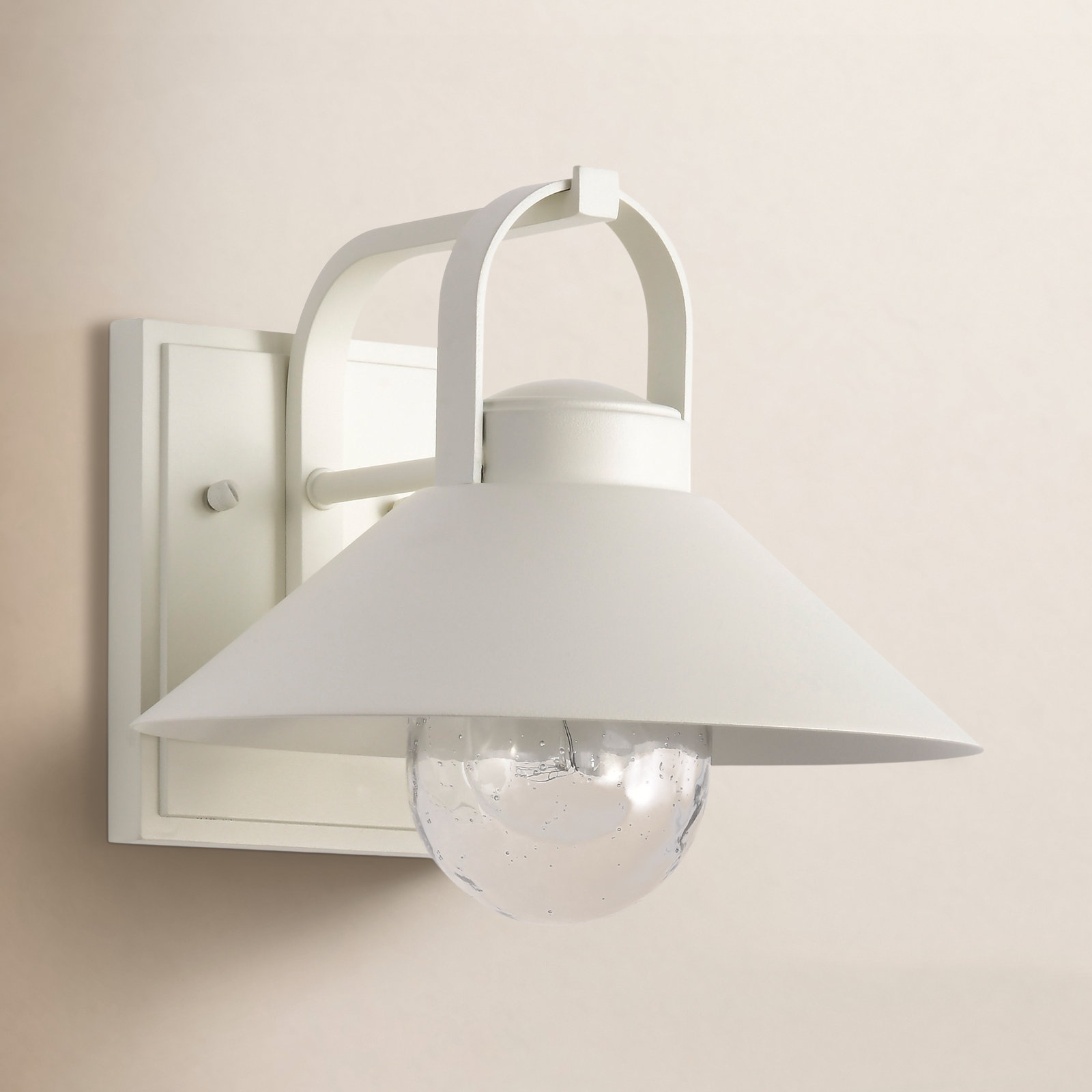 Andren Outdoor Wall Lantern, White, White, 8.88'' H x 10'' W x 11'' D