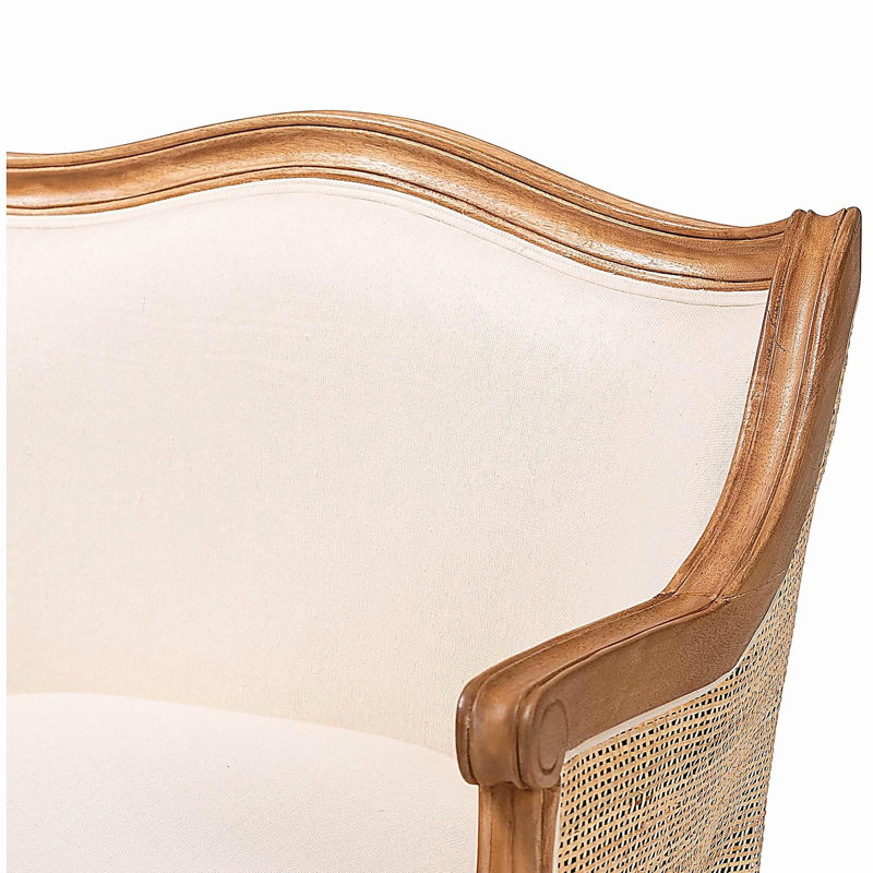 Fauteuil d'appoint à assise basse Traditional French Beige