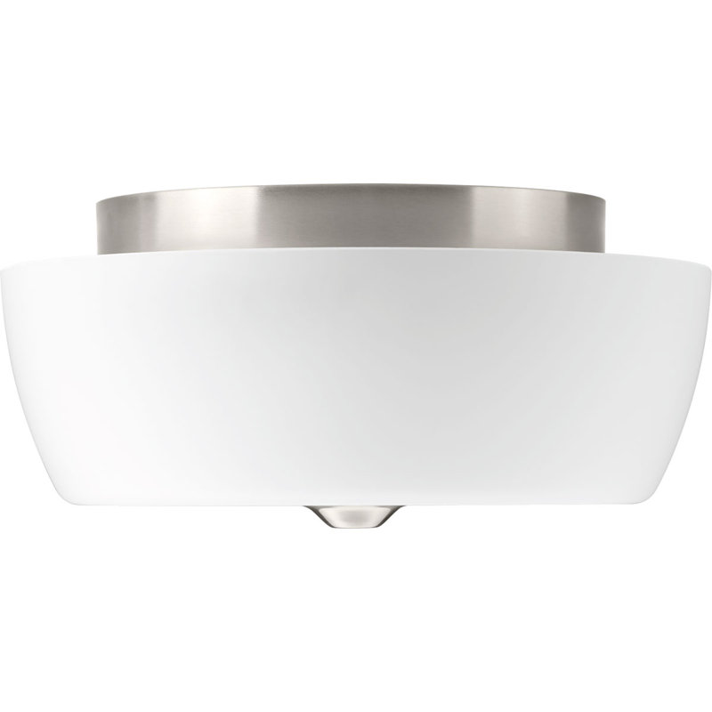 Devi Glass Flush Mount, Brushed Nickel