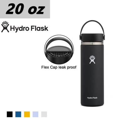 CCYMI Hydro Flask Wide Mouth 20 Oz Stainless Steel Water Bottle, with Leak  Proof Flex Cap