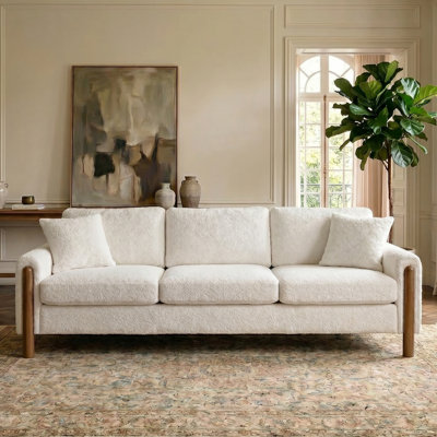 Canapé en peluche scandinave moderne de 83,86 po