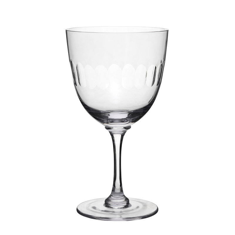Handmade Hammered Crystal Wine Glass