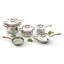BergHOFF Ouro Gold 11Pc 18/10 Stainless Steel Cookware Set with Rose Gold Handles
