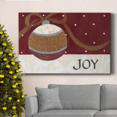 Jingle Bell Hop Socks - Wrapped Canvas Textual Art The Holiday Aisle Size: 36 H x 36 W x 1.25 D