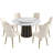 Zyriana 6 - Person Pedestal Dining Set-236968756