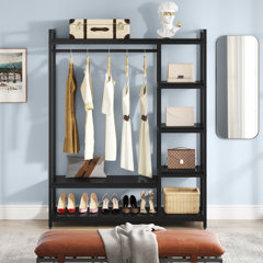 17 Stories 43.7W Free-Standing Closet Organizer With Hooks