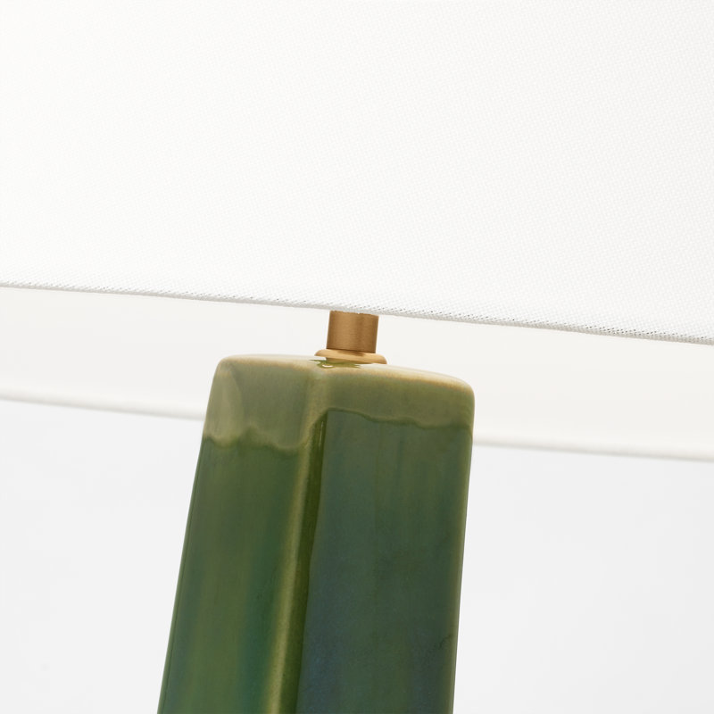 Diogo Table Lamp, Green, 28" H x 18" W x 18" D