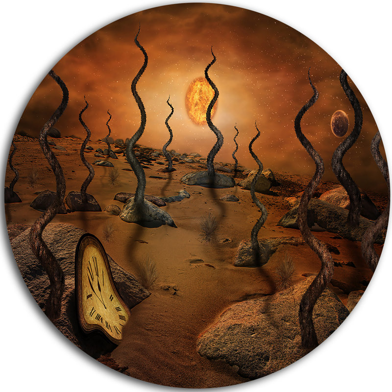 « look to future », reproduction d’impression sur métal, H 38 po x l 38 po x P 1 po