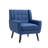 Gillermina Upholstered Blue Linen Blend Button Tufted Square Arm Loveseat-367076786