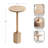 Kasdan Modern Round Mango Wood Drink Table