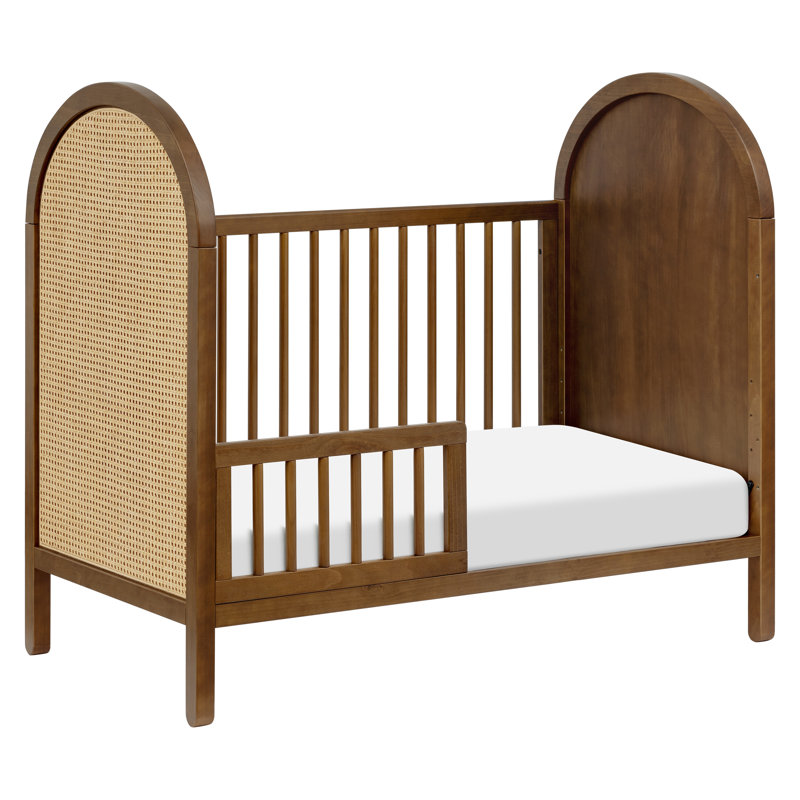 Bondi Cane 3-in-1 Convertible Crib, Natural Walnut with Natural Cane