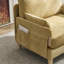 3-in-1 Convertible Foldable Sleeper Chenille Arm Chair, Orange-Toned Mid-Century Seating for Small Bedrooms and Studies-1967228043