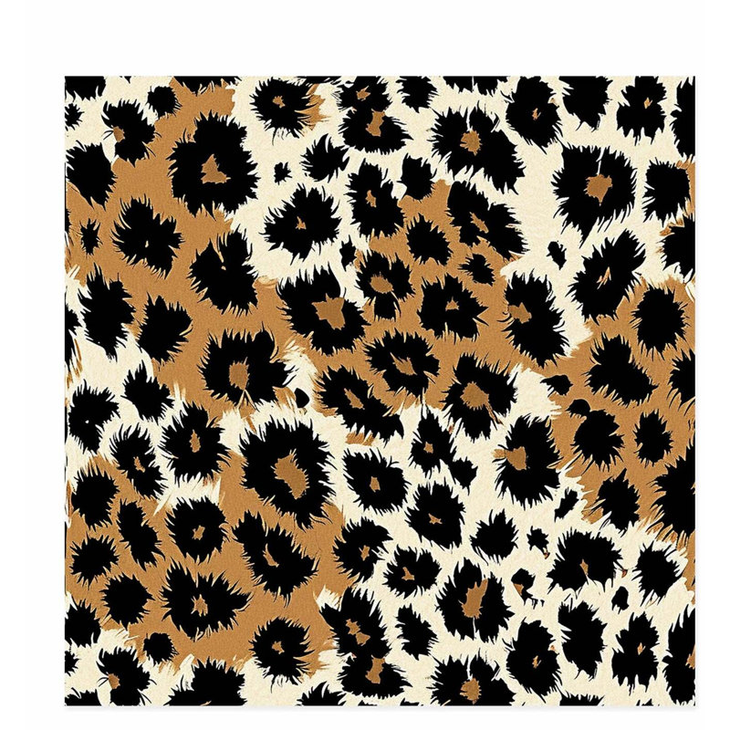 Animaux, motif léopard, reproduction d'art moderne sans cadre, H 18 po x l 18 po