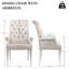 Upholstered Tufted Arm Dining Chairs-435674184