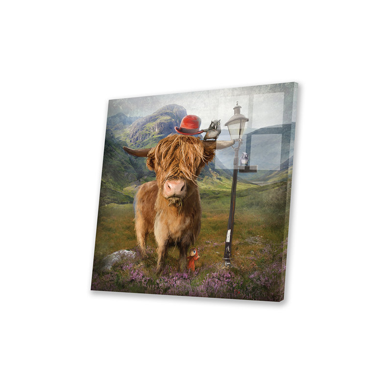 Impression de vache Highland sur verre acrylique