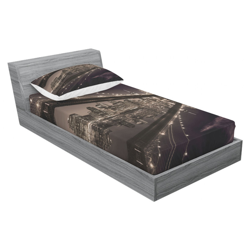 Microfiber Sheet Set, Twin Sheet Set with Fitted Sheet