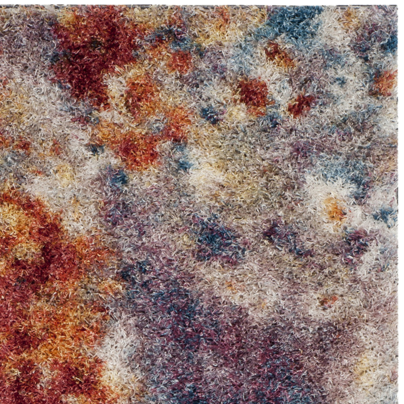 Delma Performance Abstract Rug, Square 3'