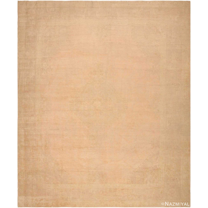 Tapis Oushak turc antique délavé doux délavé