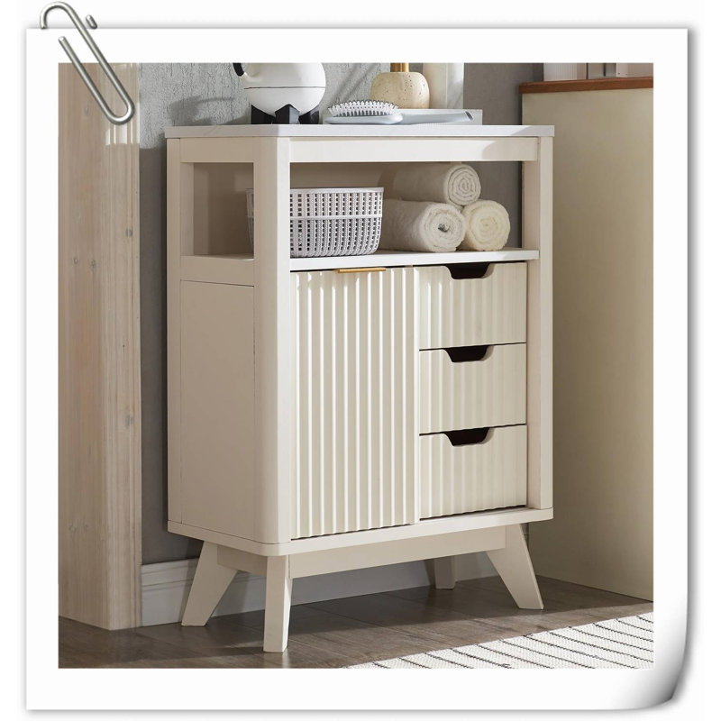 Solid Wood Freestanding Bathroom Cabinet