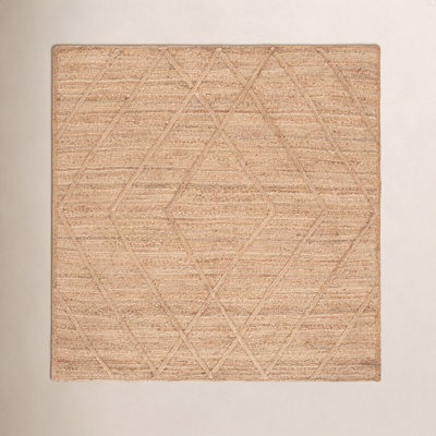 Flatweave Geometric Jute Rug