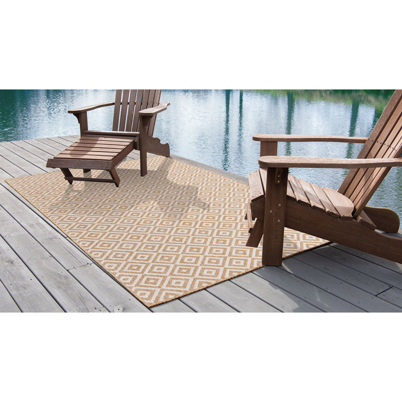 Tapis d'extérieur couleur os, Ovale 7 pi 10 po x 10 pi