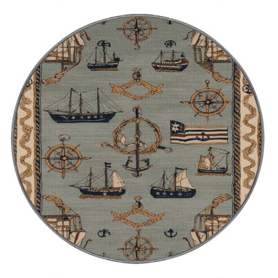 Washable Naval history Nautical Area Rug