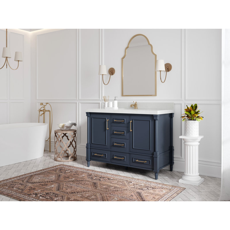 Meuble-lavabo l 48 po x P 22 po x H 36 po Aberdeen, Calacatta Laza
