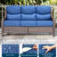 Ensemble de mobilier de patio en osier - ensemble de conversation modulaire en rotin 4 pièces avec 2 chaises berçantes pivotantes, 1 canapé et 1 table basse pour terrasse-1690428402-1690428403