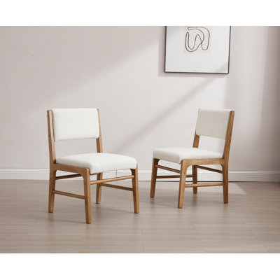 Carnet 19.75'' H Upholstered Oak Side Chair