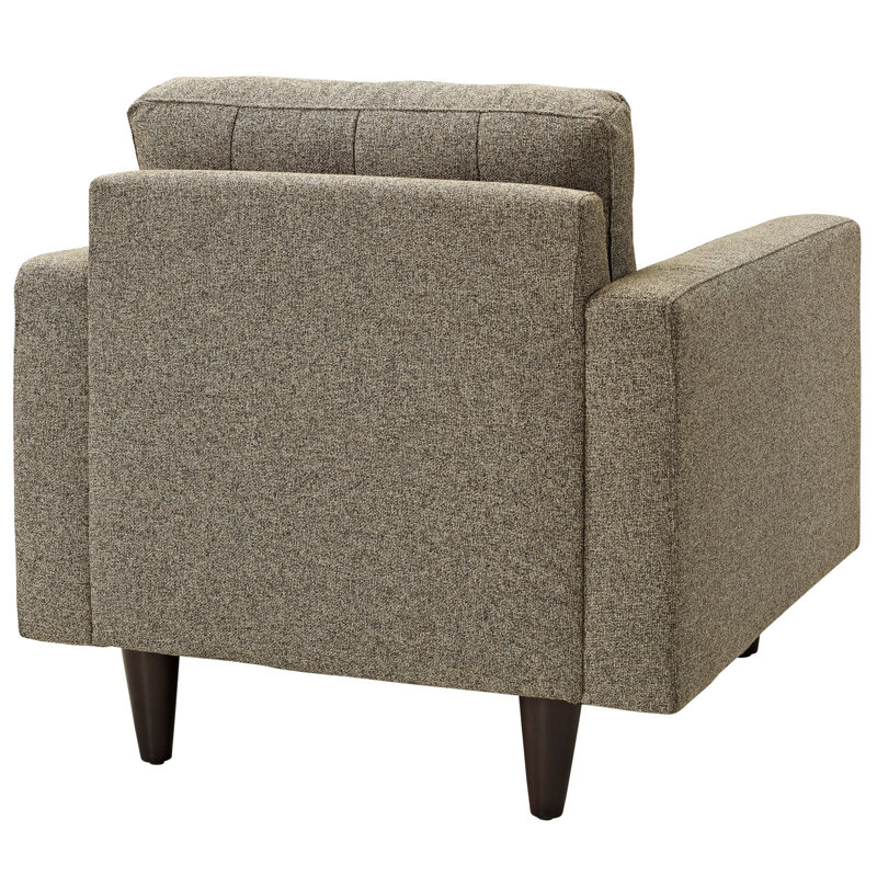 Modway Empress' Mid Century Tufted Arm Chairs, Oatmeal