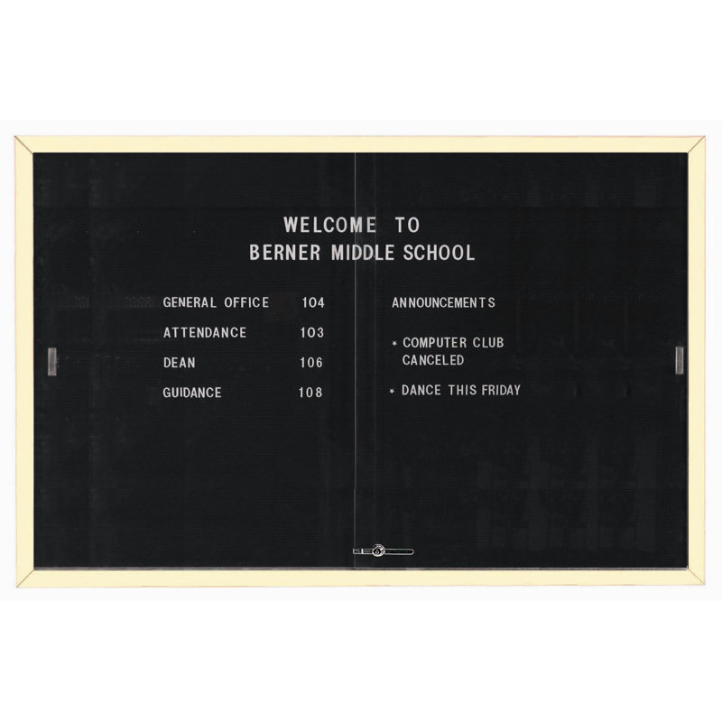Plaque murale fermée directory, Ivoire thermolaqué, 48 po x 72 po