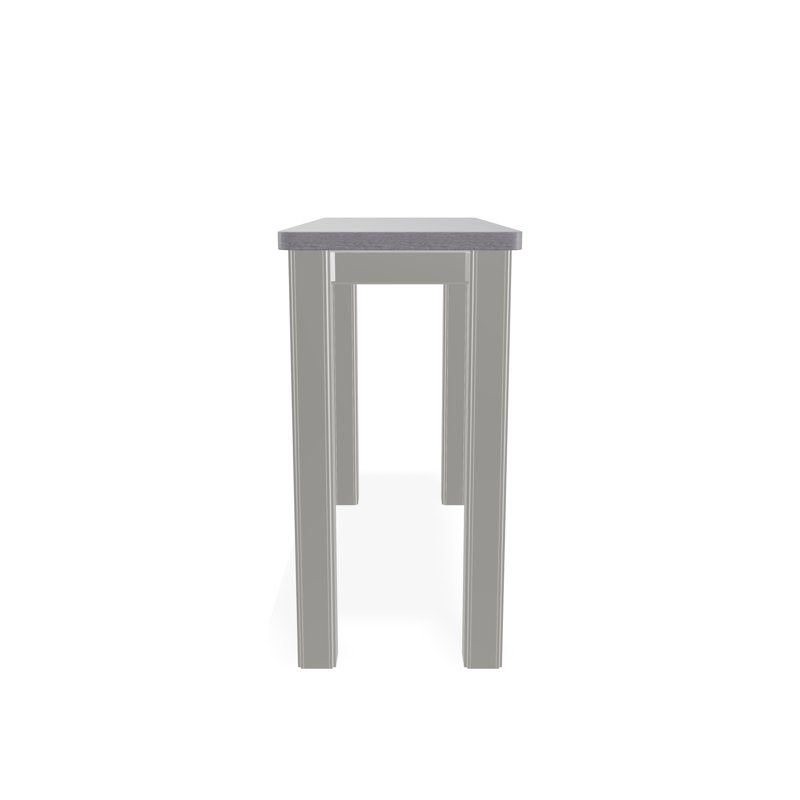 Outdoor Rectangular Side Table, Gray/Snow