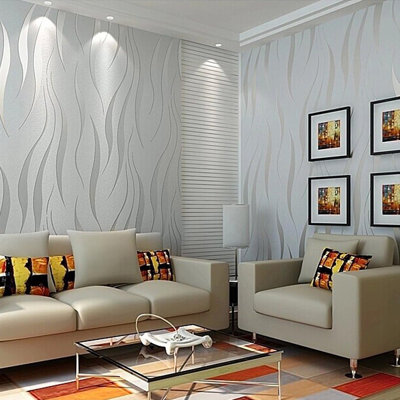 Papier peint moderne non tissé 3D pour la décoration intérieure, revêtement mural respirant écologique pour la chambre à coucher, le salon, la cuisine et les murs de la salle de bain