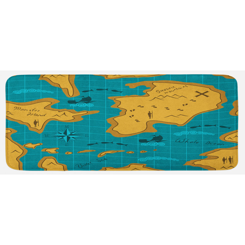 Tapis de cuisine island map