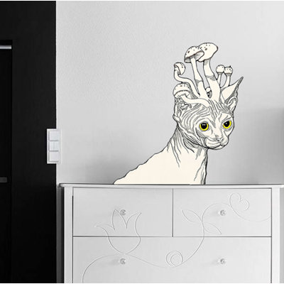 Adhésif décoratif chat sphinx fantastique
