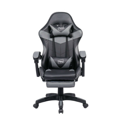 Racing Massage Computer Gaming Chair with Footrest