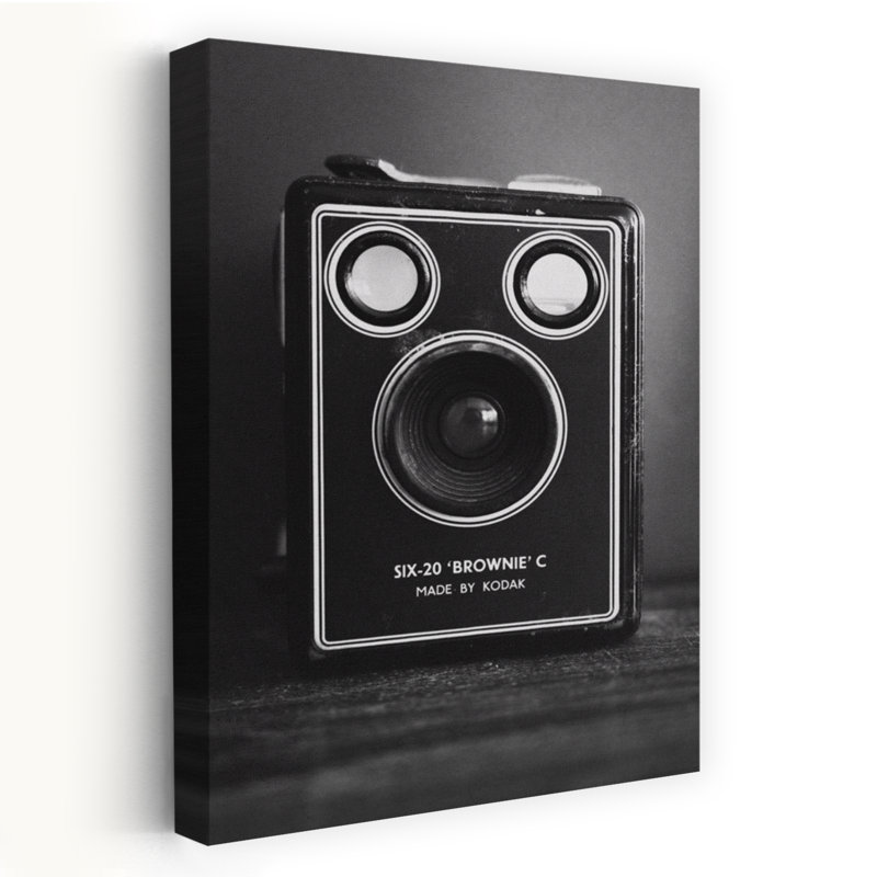 A Kodak Brownie noir et blanc rétro - photographie murale rétro rétro, H 24 po x l 16 po