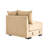 28 Armless Sofa W/Pillows Corduroy-Camel
