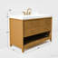 Meuble-lavabo simple autoportant de 48 po avec comptoir en quartz blanc et sous-comptoir Momo-116723352-118697891