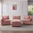 105" Modular Sectional Couch,Upholstered Soft Chenille Fabric Sofa,3 Seater With Ottoman L Shape Sofa-192310021