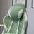 Green Adult-Sized Fabric Gaming Chair With A High-Back Ergonomic Design, Featuring A Footrest, Adjustable Headrest, And Massage Lumbar Support; 90-155° Free Tilt.
