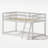 Twin Low Loft Bed - Convertible To Bunk Bed, Solid Wood Modern Bed Frame With LED Strip Lighting, White.-648203534