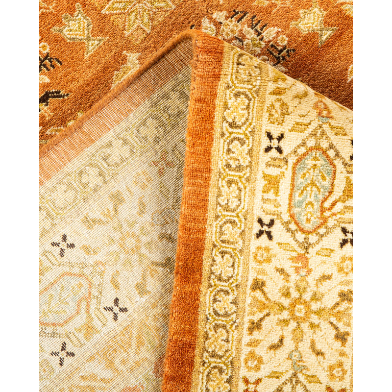 Tapis unique en bronze noué à la main de 8 pi 1 po x 10 pi 2 po Keenan