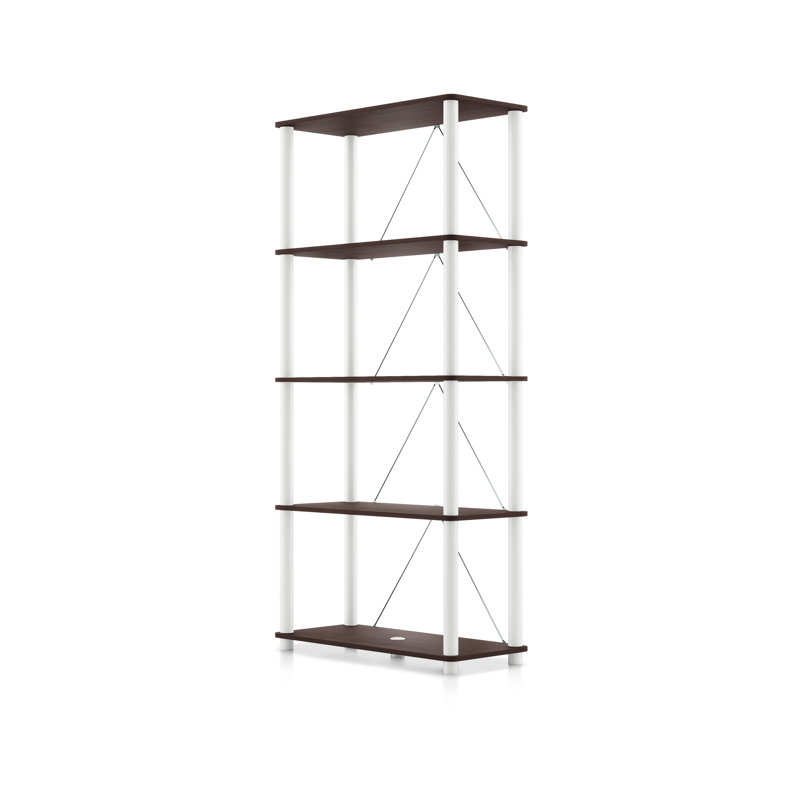 Terzenbach Wide Storage Shelving, Espresso, (5 Shelves) 58.22"H x 27.55"W x 12"D