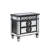 Varian II Mirrored, Black And Silver Finish Nightstand With Spacious Drawer For Modern Bedrooms And Elegant Storage Solutions