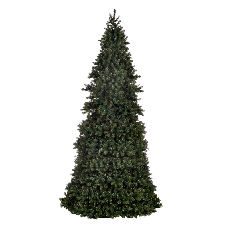 Artificial Christmas Tree with Lights, 18', Clear/White
