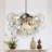 6 - Light Dimmable Iridescent Glass Globe Bubble Chandelier-497339327