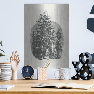 Art mural en métal Red Barrel Studio® Decorating The Tree par Tis the Season