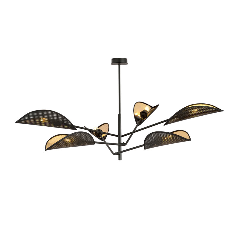 Wilbrecht 6 - Light Chandelier, Black/Gold