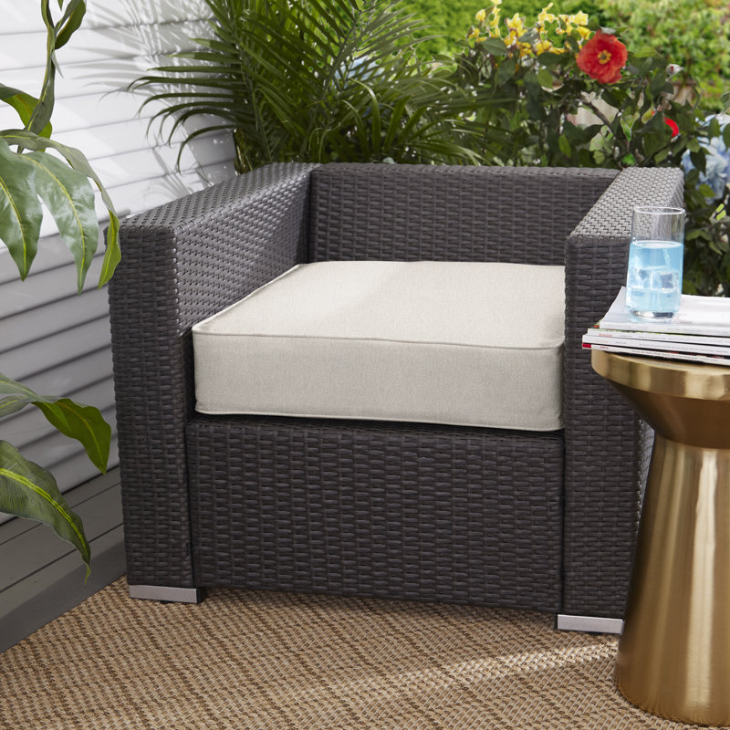 Parvati Outdoor Seat Cushion, White